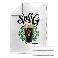 Split the G Funny Irish Drinking Throw Blanket St. Patrick’s Day Stout Beer Lovers Pub Crawls