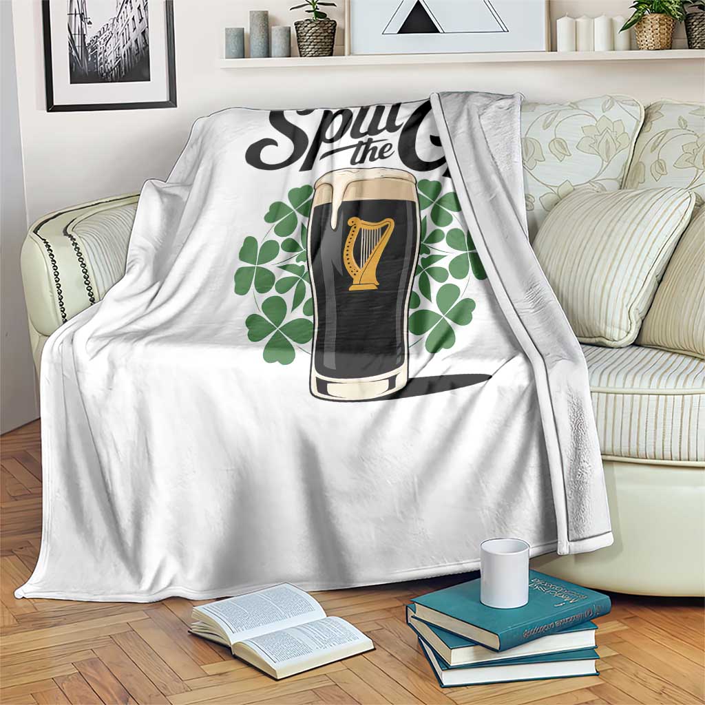 Split the G Funny Irish Drinking Throw Blanket St. Patrick’s Day Stout Beer Lovers Pub Crawls