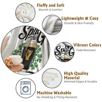 Split the G Funny Irish Drinking Throw Blanket St. Patrick’s Day Stout Beer Lovers Pub Crawls