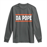 Men's long-sleeve T-shirt in dark gray with “DA POPE” front graphic