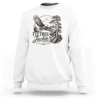 Fly Free Jackie Vintage Etching Soaring Eagle Sweatshirt Big Bear Lake Wilderness Graphic
