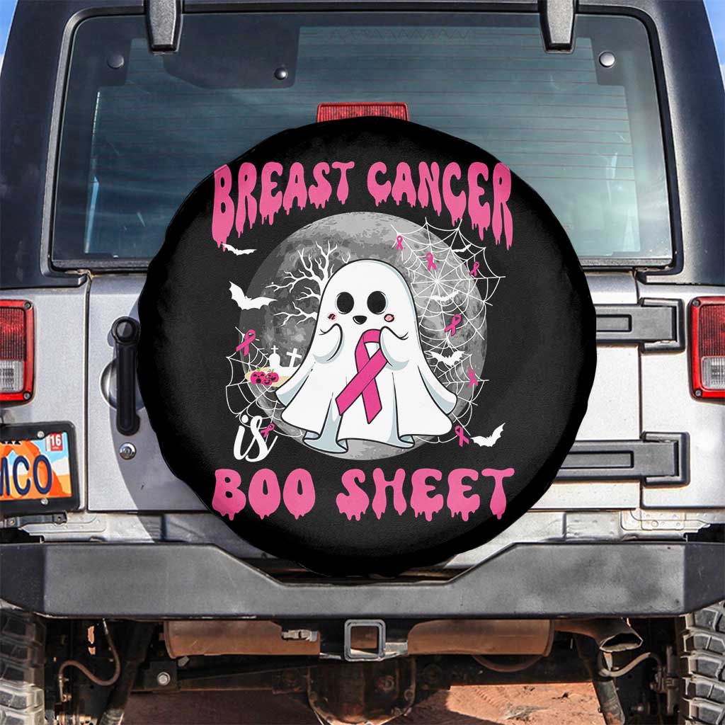 Breast Cancer Boo Sheet Spare Tire Cover Pink Halloween Support Squad