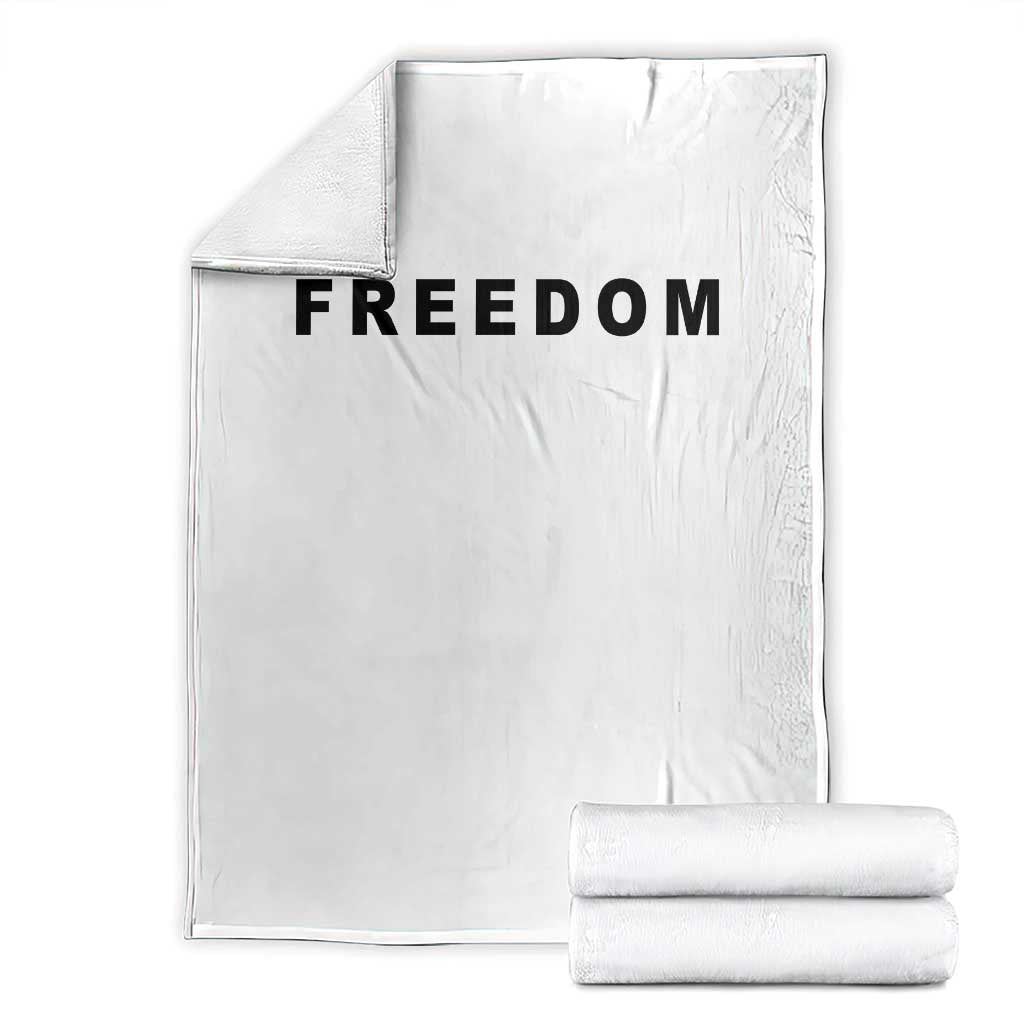 Freedom Statement Throw Blanket Free Speech Charlie Kirk Tribute - Wonder Print Shop