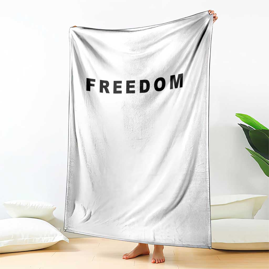 Freedom Statement Throw Blanket Free Speech Charlie Kirk Tribute - Wonder Print Shop