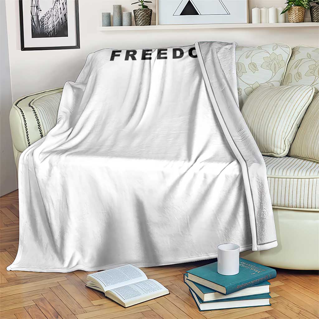 Freedom Statement Throw Blanket Free Speech Charlie Kirk Tribute - Wonder Print Shop