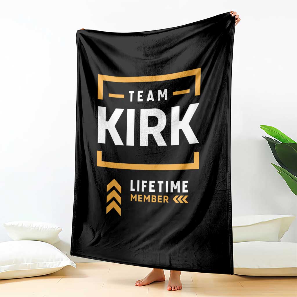 Team Kirk Lifetime Member Throw Blanket American True Patriot Support - Wonder Print Shop