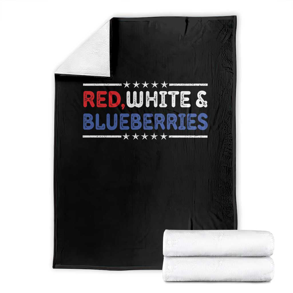 Red White and Blueberries Throw Blanket Patriotic Tribute Memorial - Wonder Print Shop