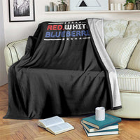 Red White and Blueberries Throw Blanket Patriotic Tribute Memorial - Wonder Print Shop
