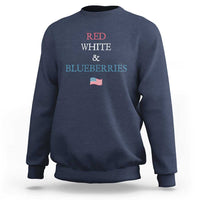Red White and Blueberries Sweatshirt Vintage American Flag Patriotic - Wonder Print Shop