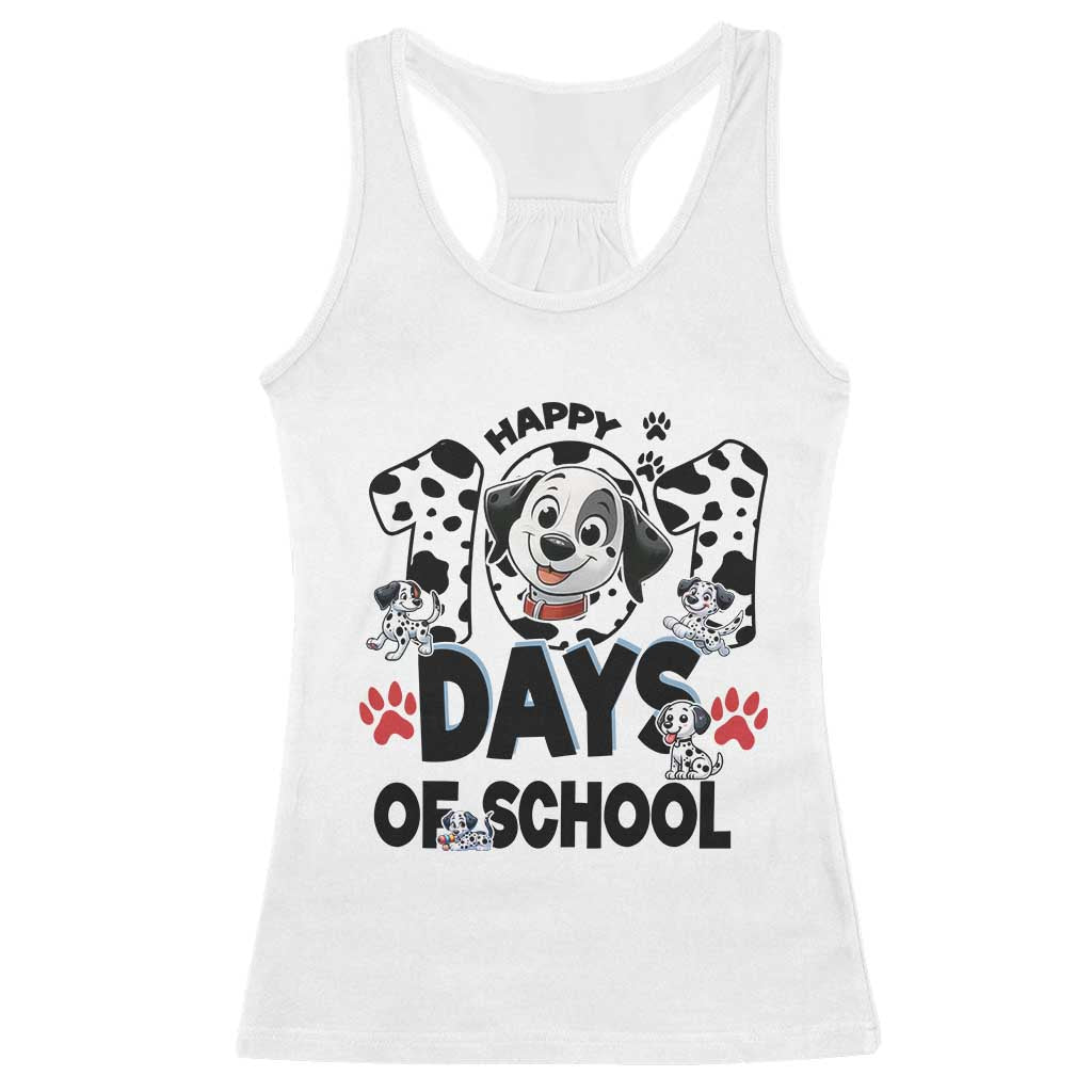 101 Days Of School Dalmatian Dogs Racerback Tank Top Happy 101th Day