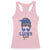 Lions Girl Racerback Tank Top Messy Bun Funny Sports Fan Team