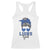 Lions Girl Racerback Tank Top Messy Bun Funny Sports Fan Team