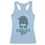 Eagles Girl Racerback Tank Top Messy Bun Funny Sports Fan Team