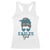 Eagles Girl Racerback Tank Top Messy Bun Funny Sports Fan Team