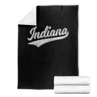 Vintage Indiana Retro Throwback Distressed Throw Blanket Retro Classic IN State Pride - Wonder Print Shop