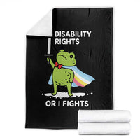 Funny Frog Disability Pride Flag Warrior Throw Blanket Disability Rights Or I Fights