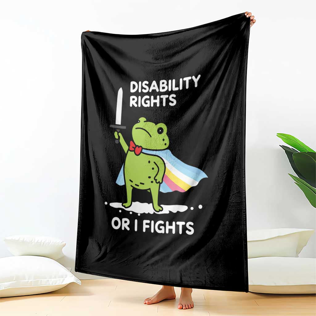 Funny Frog Disability Pride Flag Warrior Throw Blanket Disability Rights Or I Fights