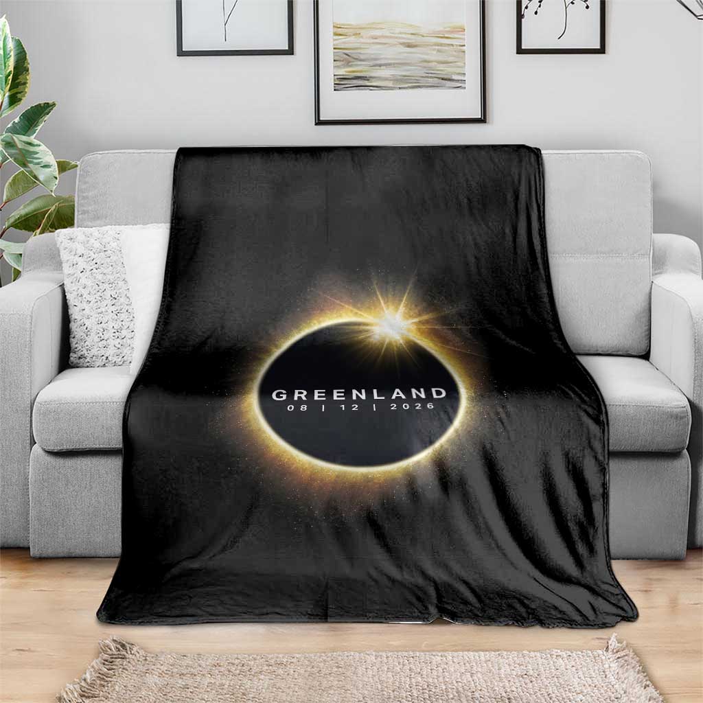 Greenland Total Solar Eclipse 2026 Throw Blanket Path of Totality Astronomy Gift