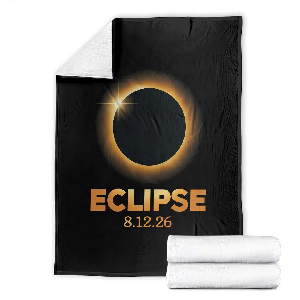 2026 Total Solar Eclipse Throw Blanket August 12 Totality Astronomy Souvenir