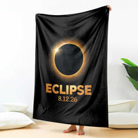 2026 Total Solar Eclipse Throw Blanket August 12 Totality Astronomy Souvenir