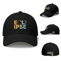 2026 Total Solar Eclipse Retro Typography Baseball Cap August 12 Totality Astronomy Gift