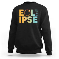 2026 Total Solar Eclipse Retro Typography Sweatshirt August 12 Totality Astronomy Gift
