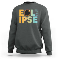 2026 Total Solar Eclipse Retro Typography Sweatshirt August 12 Totality Astronomy Gift