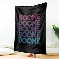 Retro Boone Name Lover Neon Gradient Typography Throw Blanket