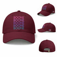 Retro Boone Name Lover Neon Gradient Typography Baseball Cap