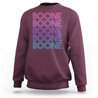 Retro Boone Name Lover Neon Gradient Typography Sweatshirt