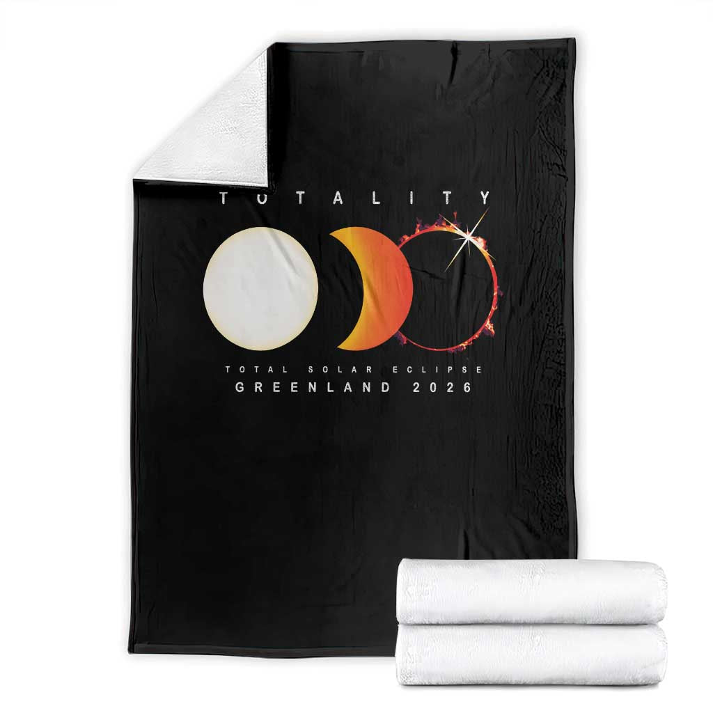 Greenland Total Solar Eclipse 2026 Totality Throw Blanket Travel Souvenir Astronomy Geek Gift