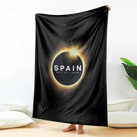 Spain Total Solar Eclipse 2026 Throw Blanket Path of Totality Astronomy Gift