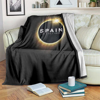 Spain Total Solar Eclipse 2026 Throw Blanket Path of Totality Astronomy Gift