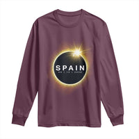 Spain Total Solar Eclipse 2026 Long Sleeve Shirt Path of Totality Astronomy Gift