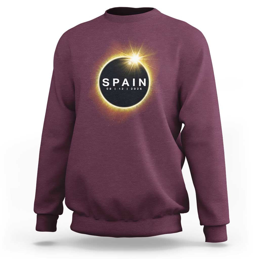 Spain Total Solar Eclipse 2026 Sweatshirt Path of Totality Astronomy Gift