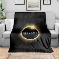 Iceland Total Solar Eclipse 2026 Throw Blanket Path of Totality Astronomy Gift