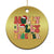 Groovy Holly Jolly Teacher Christmas Retro Xmas Christmas Ornament - Wonder Print Shop