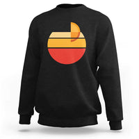 Black Aperol Spritz sweatshirt with large retro sunset cocktail graphic on chest