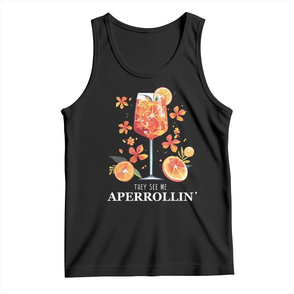 Aperol Spritz Tank Top They See Me Aperrollin Summer Cocktail