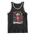 Dancing Skeleton Christmas Tank Top Snowy Xmas Night Santa