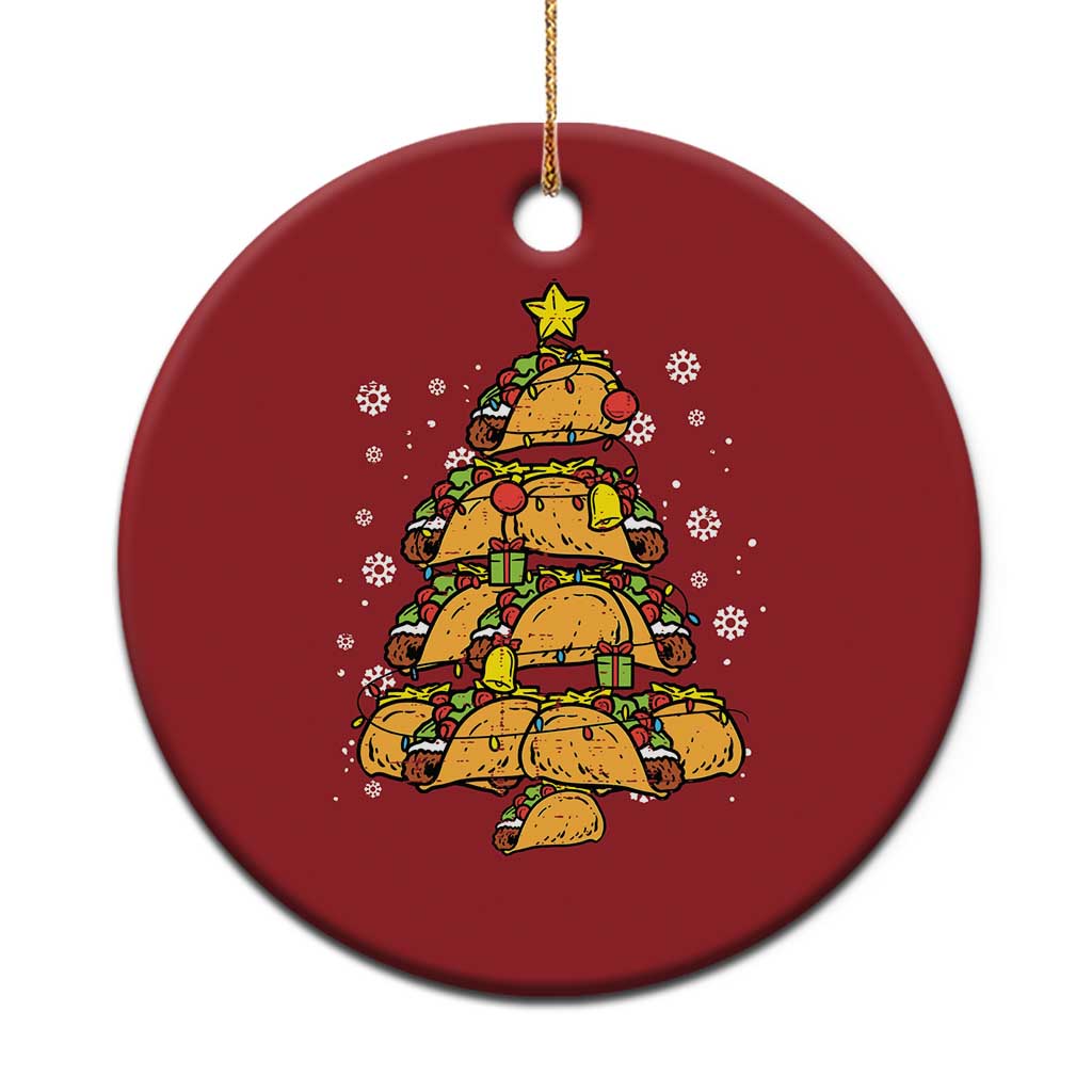 Taco Xmas Tree Christmas Ornament Mexican Food Tacos Lover Xmas in Mexico - Wonder Print Shop