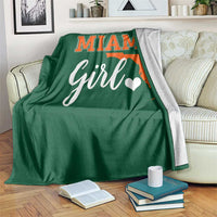 Miami Girl Pride Throw Blanket Florida State Map Local Love