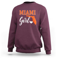 Miami Girl Pride Sweatshirt Florida State Map Local Love