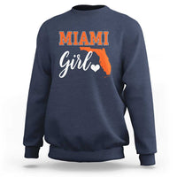 Miami Girl Pride Sweatshirt Florida State Map Local Love