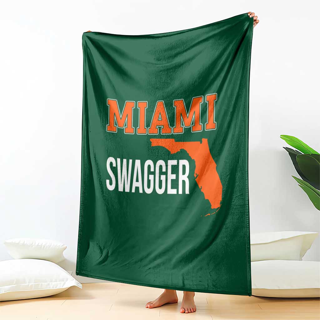 Miami Swagger Pride Throw Blanket Florida State Map Local Love