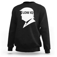 Low IQ Political Silhouette Profile Humor Sweatshirt Satirical Politics Subtle Hate