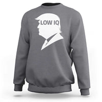 Low IQ Political Silhouette Profile Humor Sweatshirt Satirical Politics Subtle Hate