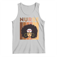Light gray women's nurse graphic tank top, scoop neck