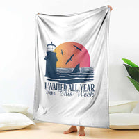 Funny Shark Lover Week Throw Blanket I Waited All Year For This Week - Wonder Print Shop