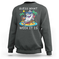 Funny Shark Lover Week Sweatshirt Week Guess What Week It Is Summer Beach - Wonder Print Shop